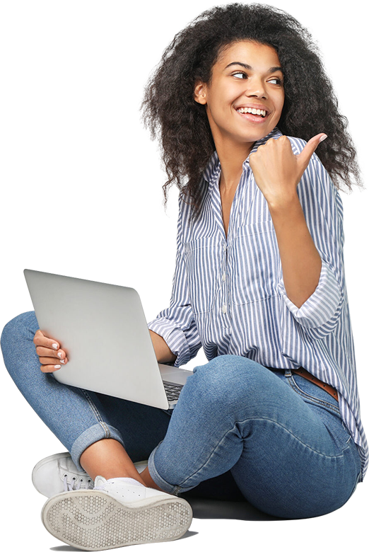 Job seeker celebrating a new opportunity